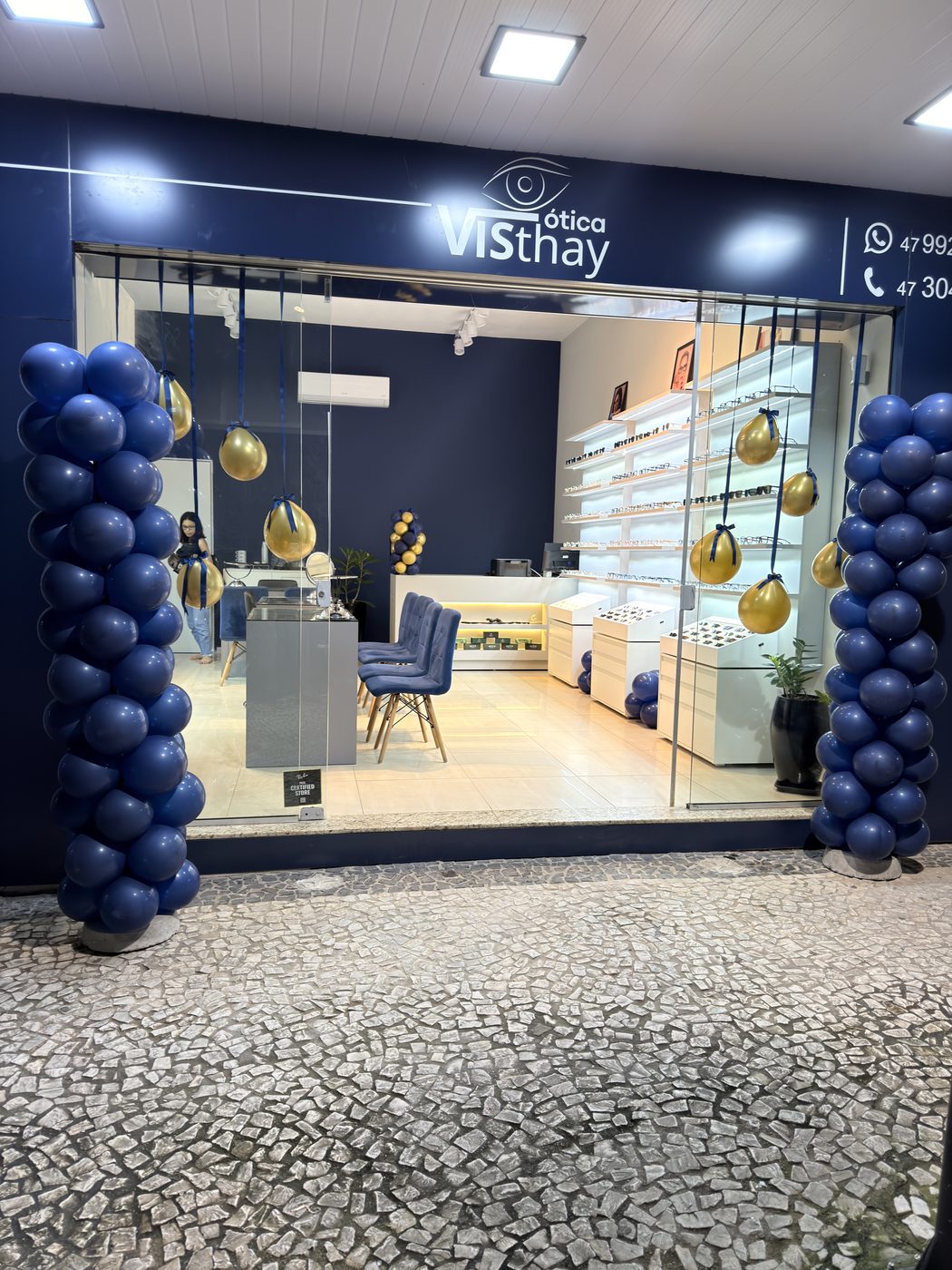 Fachada da Ótica Visthay no Centro de Brusque